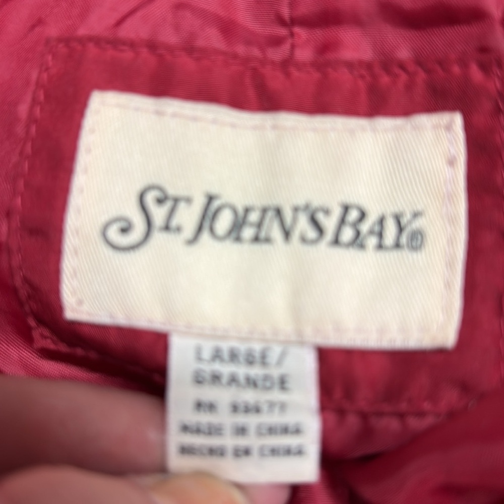 St.John’s Bay red puffer winter jacket - Picture 9 of 9